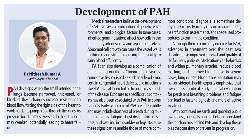 Dr. Nithesh Kumar Newspaper Coverage on Cardiac Interventions